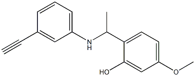 2-{1-[(3-ethynylphenyl)amino]ethyl}-5-methoxyphenol Struktur