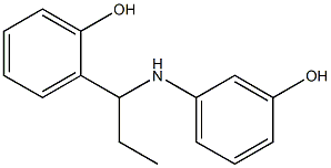 2-{1-[(3-hydroxyphenyl)amino]propyl}phenol Struktur