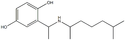 2-{1-[(6-methylheptan-2-yl)amino]ethyl}benzene-1,4-diol Struktur