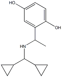 2-{1-[(dicyclopropylmethyl)amino]ethyl}benzene-1,4-diol Struktur