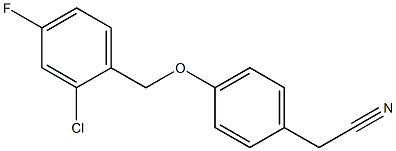 2-{4-[(2-chloro-4-fluorophenyl)methoxy]phenyl}acetonitrile Struktur