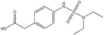 2-{4-[(diethylsulfamoyl)amino]phenyl}acetic acid Struktur