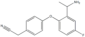 2-{4-[2-(1-aminoethyl)-4-fluorophenoxy]phenyl}acetonitrile Struktur