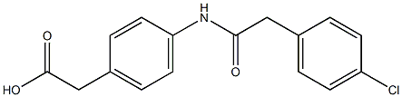 2-{4-[2-(4-chlorophenyl)acetamido]phenyl}acetic acid Struktur