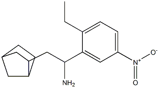 2-{bicyclo[2.2.1]heptan-2-yl}-1-(2-ethyl-5-nitrophenyl)ethan-1-amine Struktur