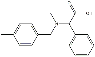 2-{methyl[(4-methylphenyl)methyl]amino}-2-phenylacetic acid Struktur