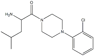 2-amino-1-[4-(2-chlorophenyl)piperazin-1-yl]-4-methylpentan-1-one Struktur