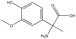 2-amino-2-(4-hydroxy-3-methoxyphenyl)propanoic acid Struktur