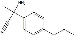 2-amino-2-(4-isobutylphenyl)propanenitrile Struktur