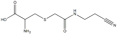 2-amino-3-({2-[(2-cyanoethyl)amino]-2-oxoethyl}thio)propanoic acid Struktur