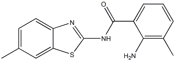 2-amino-3-methyl-N-(6-methyl-1,3-benzothiazol-2-yl)benzamide Struktur