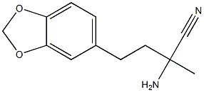 2-amino-4-(1,3-benzodioxol-5-yl)-2-methylbutanenitrile Struktur