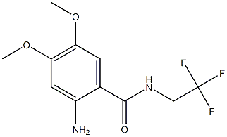 2-amino-4,5-dimethoxy-N-(2,2,2-trifluoroethyl)benzamide Struktur