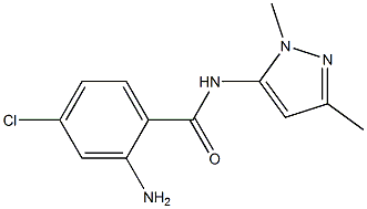 2-amino-4-chloro-N-(1,3-dimethyl-1H-pyrazol-5-yl)benzamide Struktur