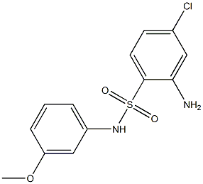 2-amino-4-chloro-N-(3-methoxyphenyl)benzene-1-sulfonamide Struktur