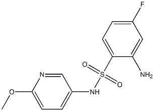 2-amino-4-fluoro-N-(6-methoxypyridin-3-yl)benzene-1-sulfonamide Struktur