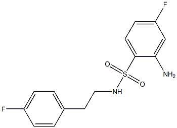 2-amino-4-fluoro-N-[2-(4-fluorophenyl)ethyl]benzene-1-sulfonamide Struktur