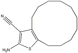 2-amino-4H,5H,6H,7H,8H,9H,10H,11H,12H,13H-cyclododeca[b]thiophene-3-carbonitrile Struktur