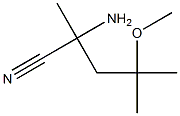 2-amino-4-methoxy-2,4-dimethylpentanenitrile Struktur