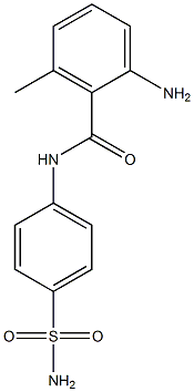 2-amino-6-methyl-N-(4-sulfamoylphenyl)benzamide Struktur