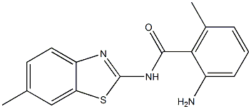 2-amino-6-methyl-N-(6-methyl-1,3-benzothiazol-2-yl)benzamide Struktur