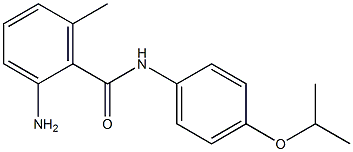 2-amino-6-methyl-N-[4-(propan-2-yloxy)phenyl]benzamide Struktur