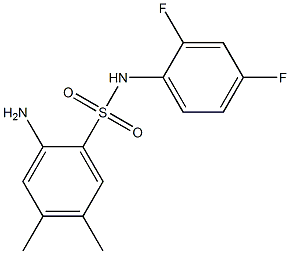 2-amino-N-(2,4-difluorophenyl)-4,5-dimethylbenzene-1-sulfonamide Struktur