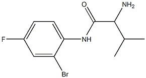 2-amino-N-(2-bromo-4-fluorophenyl)-3-methylbutanamide Struktur