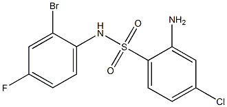 2-amino-N-(2-bromo-4-fluorophenyl)-4-chlorobenzene-1-sulfonamide Struktur