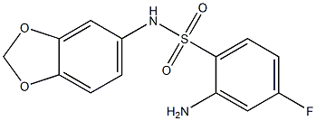 2-amino-N-(2H-1,3-benzodioxol-5-yl)-4-fluorobenzene-1-sulfonamide Struktur