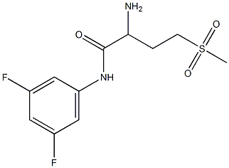 2-amino-N-(3,5-difluorophenyl)-4-(methylsulfonyl)butanamide Struktur