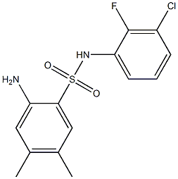 2-amino-N-(3-chloro-2-fluorophenyl)-4,5-dimethylbenzene-1-sulfonamide Struktur