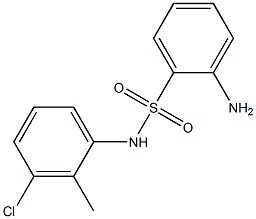 2-amino-N-(3-chloro-2-methylphenyl)benzene-1-sulfonamide Struktur