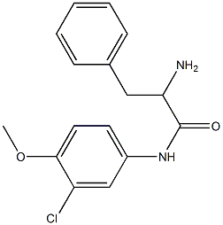 2-amino-N-(3-chloro-4-methoxyphenyl)-3-phenylpropanamide Struktur