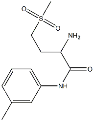 2-amino-N-(3-methylphenyl)-4-(methylsulfonyl)butanamide Struktur