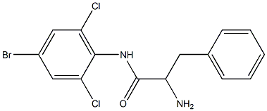 2-amino-N-(4-bromo-2,6-dichlorophenyl)-3-phenylpropanamide Struktur