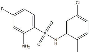 2-amino-N-(5-chloro-2-methylphenyl)-4-fluorobenzene-1-sulfonamide Struktur