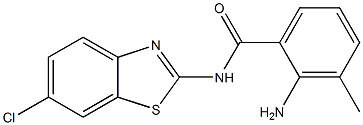 2-amino-N-(6-chloro-1,3-benzothiazol-2-yl)-3-methylbenzamide Struktur