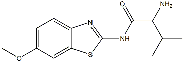 2-amino-N-(6-methoxy-1,3-benzothiazol-2-yl)-3-methylbutanamide Struktur