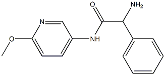 2-amino-N-(6-methoxypyridin-3-yl)-2-phenylacetamide Struktur