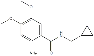 2-amino-N-(cyclopropylmethyl)-4,5-dimethoxybenzamide Struktur