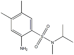 2-amino-N,4,5-trimethyl-N-(propan-2-yl)benzene-1-sulfonamide Struktur