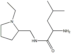 2-amino-N-[(1-ethylpyrrolidin-2-yl)methyl]-4-methylpentanamide Struktur