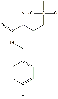 2-amino-N-[(4-chlorophenyl)methyl]-4-methanesulfonylbutanamide Struktur