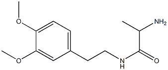 2-amino-N-[2-(3,4-dimethoxyphenyl)ethyl]propanamide Struktur