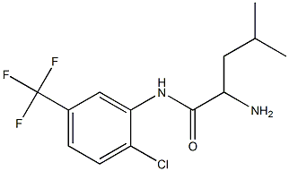 2-amino-N-[2-chloro-5-(trifluoromethyl)phenyl]-4-methylpentanamide Struktur