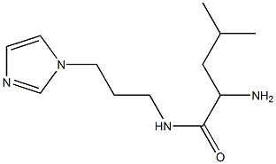 2-amino-N-[3-(1H-imidazol-1-yl)propyl]-4-methylpentanamide Struktur