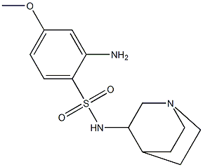 2-amino-N-{1-azabicyclo[2.2.2]octan-3-yl}-4-methoxybenzene-1-sulfonamide Struktur