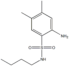 2-amino-N-butyl-4,5-dimethylbenzene-1-sulfonamide Struktur