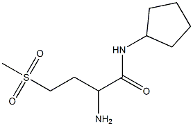 2-amino-N-cyclopentyl-4-(methylsulfonyl)butanamide Struktur